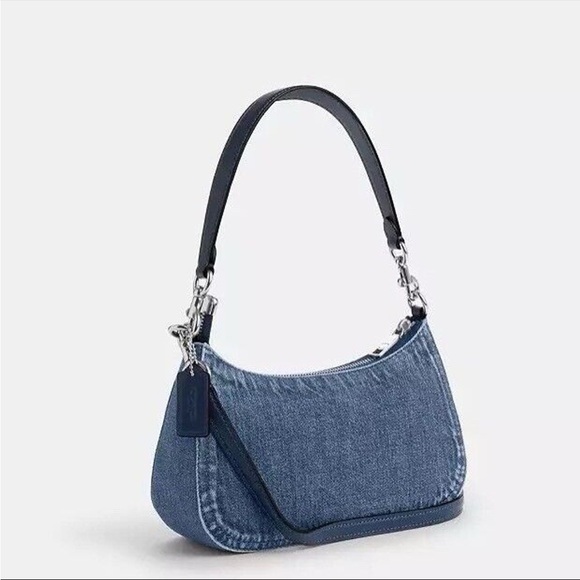 ‼️last one‼️NWT！COACH Teri 2Way Shoulder Bag In Denim（COACH CAK35）fast shipping - Picture 5 of 9